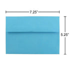 JAM Paper A7 Invitation Envelopes, 5.25 x 7.25, Brite Hue Blue Recycled, 100 Pack (54093g)-Opening: Booklet