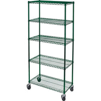 Kleton Wire Shelf Cart, Epoxy Finish, 48" x 92" x 24", 800 Lbs. Capacity-Capacity: 800 lbs.