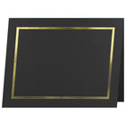 St. James Document/Certificate Holders - Gold Foil Border - Linen Finish - Black - 5 Pack - 83852-Easy to insert any letter size (8-1/2" x 11") documents into the die-cut corner slots