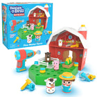 Educational Insights Design & Drill Bolt Buddies Barn - Multicolor-Drilling construction playset: farmer and the drill! Kids use a real, working, kid-safe toy drill to build their very own farm, complete with crops, fences, and animal friends, creating a customized farmyard perfect for pretend play.