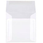 JAM Paper 5 x 5 Square Envelopes, Clear Translucent Vellum, 100 Pack (31032g)-Size: 5" x 5"