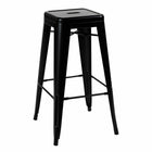 Plata Decor Tolix 30"H Stool - Black - 2 Pack-Backless