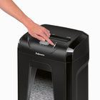 Fellowes Powershred 15C 15 Sheet Cross-Cut Shredder-5-gallon pull-out bin keeps shreds contained and workspaces clean