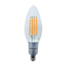 Northern Stars 80034 LED Light Bulb, Candelabra B10 4W, Filament, Dimmable, Clear, Silver, 2 Pack-LED Candelabra B10 4W, Cool white