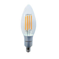 Northern Stars 80034 LED Light Bulb, Candelabra B10 4W, Filament, Dimmable, Clear, Silver, 2 Pack-LED Candelabra B10 4W, Cool white