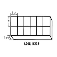 Box K-resin Transparent12 Compartments, 12 Pack-Qty/Pk - 12
