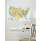 WallPops USA Dry Erase Map - Multicolor-Modern