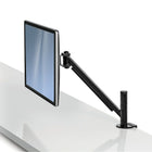 Fellowes Flat Panel Monitor Arm (8038201)-Easy to mount; two piece clamp mounts monitor between desk and cubicle wall