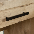 Sauder 58"W Pacific View L-Desk - Prime Oak- Finished on all sides for versatile placement