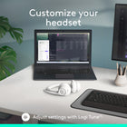 Logitech Zone 300 Wireless Bluetooth Headset With Noise-Canceling Microphone - Off-White-Fully compatible with Windows 11
