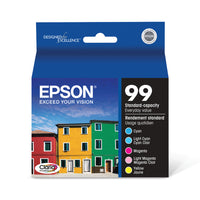 Epson 99 (T099920) Colour Ink Cartridges, Combo Pack-Get standard-yield capacity per ink cartridge while enjoying cost savings
