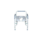 Drive Medical Steel Drop Arm Bedside Commode with Padded Seat & Arms-23. 75"L x 18. 00"W x 19. 00"H