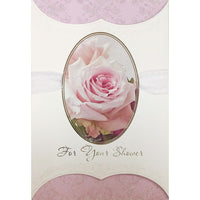Rosedale 5-1/2" x 8" For Your Bridal Shower Greeting Cards And Envelopes, 6 Pack (19917)-Printed on premium uncoated card stock