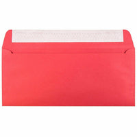 JAM Paper #10 Business Coloured Recycled Envelopes with Peel and Seal Closure - 4 1/8" x 9 1/2" - Red Recycled - 100 Pack-Colour: Red Envelope