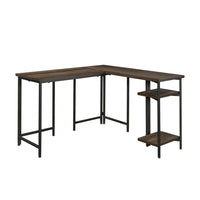 Sauder 47"W La Collection North Avenue Bureau en L - Finition Smoked Oak-Espace de travail spacieux pour ordinateur portable, bloc-notes, lampe, etc