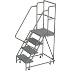 Tri-Arc Manufacturing Deep Top Step Rolling Ladder, Platform Height: 40", No. of Steps: 4, Step Width: 16"(KDSR104166-D2)-No. of Steps: 4