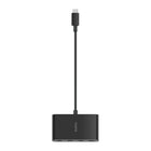 Belkin USB-C to 4-Port USB-C Hub - Black-The lightweight, compact USB-C hub connects to your USB-C compatible iPad, MacBook, Chromebook, and PC laptop