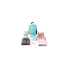 PACK N FOLD 50708 Foldable Lightweight Water-Resistant Backpack, Blue-2 side pockets