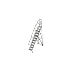 Tri-Arc Roll & Fold Rolling Ladder, 11 Step, 116" Height, Serrated (KDRF111162)-Frame Material: Steel