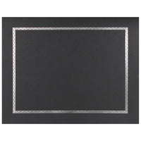 St. James Document/Certificate Holders - Silver Foil Border - Linen Finish - Black - 5 Pack - 83849-Add ceremony, elegance and sincerity to the act of giving recognition