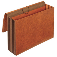 Staples Wallet, 5.25" Expansion, Legal, 5 Pack-Coated red fiber with a leather-like finish provides a more professional appearance