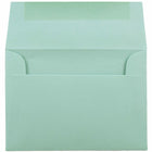 JAM Paper A2 Invitation Envelopes, 4.38 x 5.75, Aqua Blue, 250 Pack (1523981H)-Blank interior for personalized message