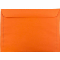 JAM Paper 9" x 12" Booklet Catalog Coloured Envelopes - Orange Recycled - 100 Pack -Orange Envelope
