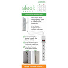Sleek Socket 6' Ultra-Thin Electrical Outlet Cover with Power Strip-6 ft cord