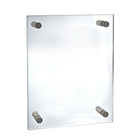 Azar Displays 11" x 17" Standoff Acrylic Sign Holder with Caps, Clear (105508)-Used for graphic signs