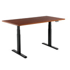 TygerClaw 25"W Dual Motor Electric Sit-Stand Desk  - Cherry-Dimensions: 28"L x 25.2"W x 46.1"H