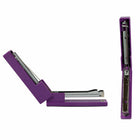 JAM Paper Modern Desk Stapler - Purple-The bottom of the stapler is coated in rubber to prevent it from slipping when in use. A specially crafted inner rail delivers jam-resistant, accurate stapling you can count on.