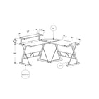 Monarch Specialties 7171 Computer Desk - Espresso Top/Silver Metal-Easy to assemble with step by step illustrations and all hardware included; 5 year limited warranty against any defects for your satisfaction.