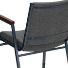 Flash Furniture HERCULES Series Heavy Duty Fabric Stack Chairs with Arms - Grey - 4 Pack-Contoured Cushions