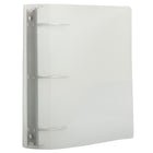 JAM Paper Standard 3" 3-Ring Flexible Poly Binder - Clear - 10 Pack -Wide front and back binder panels fully cover standard dividers and sheet protectors. Our 3 metal ring binders have 2 buttons for easy opening and closing, and a convenient pocket on the inside flap