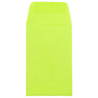 JAM Paper #1 Coin Envelopes, 2.25 x 3.5, Brite Hue Ultra Lime Green, 500 Pack-Green Envelopes