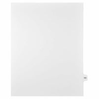 Mark Maker Legal Exhibit Index Tab White Single Tabs, 1/15th Cut, Letter Size, No Holes, Number 193, 25 Pack-White Single Tabs, 1/15th Cut