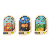Kikkerland Wooden Pinball - Assorted-Handheld wooden animal themed pinball games