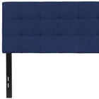 Flash Furniture Bedford Tufted Upholstered Full Size Headboard - Navy Fabric-Box Stitch Design