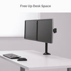 Basic Tech Dual Monitor Arm (8057701)-Dimensions: 21.63" H x 4.56" W x 28.56" D