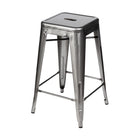 Plata Decor Tolix 26"H Stool - Gunmetal - 2 Pack-Weight Capacity: 200 lbs