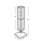 Azar Displays 40" x 8" x 8" Standard 4-Sided Interlocking Pegboard Display Tower, Green (703387-GRE)-Dimensions: 40"H x 8"W x 8"D x 16" Diameter