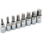 Dynamic Tools 1/2" Drive 8 Piece Standard SAE, Hex Socket Set, 1/4" - 3/4"-Contains: 1/4", 5/16", 3/8", 7/16", 1/2", 9/16", 5/8", 3/4"