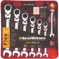 Flexible Ratcheting Wrench Set - 7 Pieces, Wrench Set, TDS843-Sizes - 5/16" to 3/4"