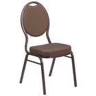 Flash Furniture HERCULES Series Teardrop Back Stacking Banquet Chair in Brown Patterned Fabric - Copper Vein Frame-500 lb. Weight Capacity