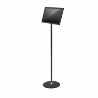 FuTECH Floor Stand - 11"W x 8-1/2"H - Black-Sign Holders