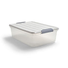 TRU RED 30 L Plastic Storage Tote with Locking Lid-Modular, nestable and stackable to make the most of limited space
