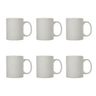 CTG Brands Stoneware Solid Mug, 11 oz, White, 6 Pack-Packaging: includes 6 mugs in total, all in the same color and size
