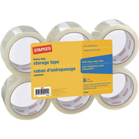 Staples Heavy Duty Storage Tape, 48 mm x 50 m, 2.6-mil, 6 Pack-6 pack of Staples Heavy Duty Storage Tape ensures you have plenty for all your packaging needs