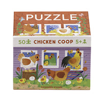 Crocodile Creek Chicken Coop House Puzzle - 50 Pieces-Encourages hand-eye coordination, fine motor skills and problem solving.