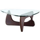 Nicer Furniture Noguchi Coffee Table - Dark Walnut-Two interlocking solid wood base 
